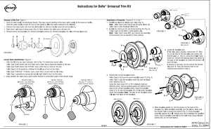 Danco 10003 Faucet Trim Kit, Plastic/Stainless Steel, Chrome Plated, For: Delta Tub/Shower Faucets