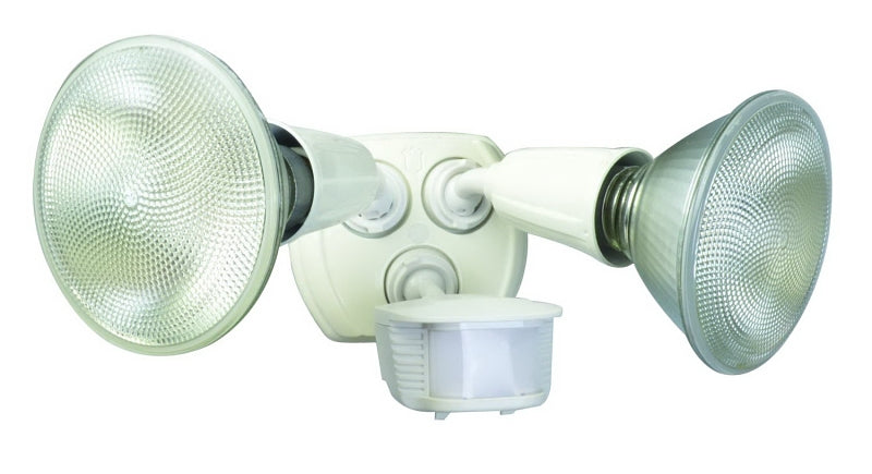 Designers Edge L6003WH Flood Light, 5 in H x 8 in W x 16 in D Dimensions, White Fixture, 120 V, 240 W, 2-Lamp