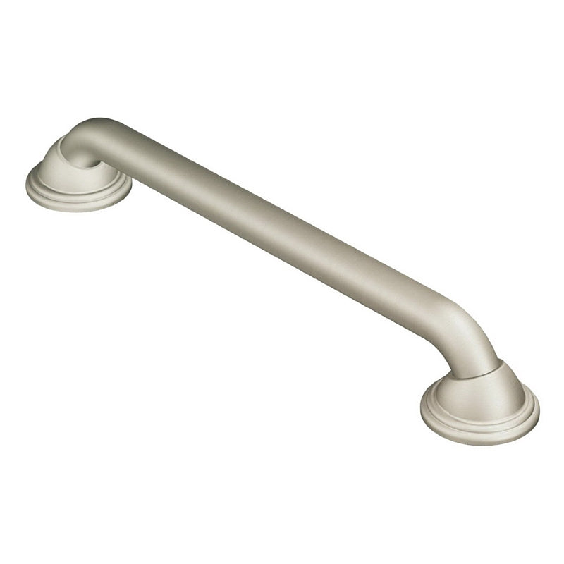 Moen LR8716D2BN Grab Bar, 500 lb, Stainless Steel, Brushed Nickel, Screw Mounting, ADA Compliant