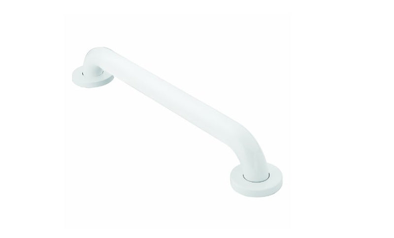 Moen R8924W Grab Bar, 27-1/4 in L, 3.175 in W, 3 in H, 24 in L Bar, 500 lb, Stainless Steel, Glacier, Screw