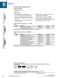 Eaton Wiring Devices WD1242-7B-BOX Toggle Switch, 15 A, 120 V, Push-In Terminal, Polycarbonate Housing Material