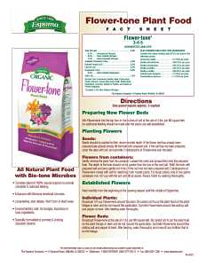 Espoma Flower-tone FT4 Organic Plant Food, 4 lb, Bag, Granular, 3-4-5 N-P-K Ratio