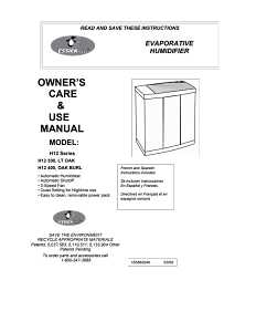 Aircare H12 300HB Humidifier, 120 V, 4-Speed, 3700 sq-ft Coverage Area, Analog Control, Light Oak