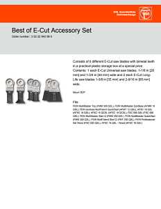 Fein 35222942080 E-Cut Accessory Set, Steel
