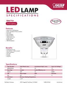 Feit Electric BPBAB/930CA LED Lamp, Track/Recessed, 200 Lumens, 2.6 W, MR16 Lamp, 20 W Equivalent, GU5.3 Lamp Base
