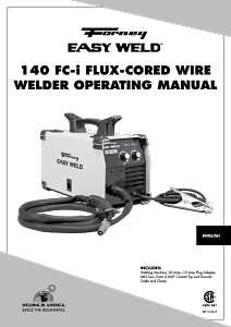 Forney Easy Weld Series 271 Multi-Process Welder, 120 V Input, 140 A Output, 1-Phase, 0.03 in Dia Wire Capacity