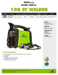 Forney Easy Weld Series 298 Stick Machine, 120 V Input, 90 A Input, 1-Phase, 5/16 in