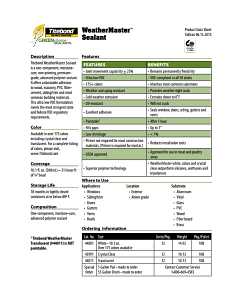 Titebond WeatherMaster 44001 Sealant, White, -75 to 300 deg F, 10.1 oz Cartridge