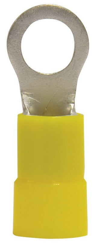 Gardner Bender 14-098 Ring Terminal, 600 V, 4 AWG Wire, 3/8 in Stud, Vinyl Insulation, Yellow