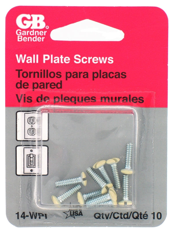 Gardner Bender 14-WPI Screw Kit, 1/2 in L, Flat Head