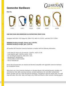 Guardian Fall Protection 01837 Locking Carabiner, Steel