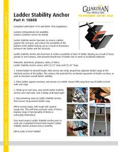 Qualcraft 10808 Ladder Stabilizer, Aluminum, Anodized