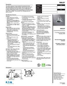 Halo H5ICAT Light Housing, 5 in Dia Recessed Can, Aluminum