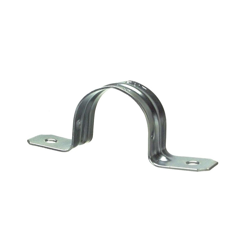 Halex 61240B 2-Hole Rigid Conduit Strap, 4 in, Steel, Zinc-Plated, Snap-On Mounting