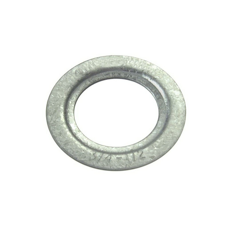 Halex 68307B Rigid Reducing Washer, 1 x 3/4 in, 1.11 in ID, 1-3/4 in OD, Steel, 0.0315 in Thick, 250/BX