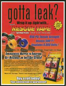 Harbor Products RT12012BWH Pipe Repair Tape, 12 ft L, 1 in W, White