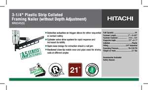 Metabo HPT NR83A5SM Framing Nailer, 21-13/16 in L x 4-1/4 in W x 13-3/8 in H Dimensions, 64 Magazine