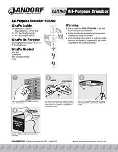 Jandorf 60202 Crossbar Kit, Adjustable, Zinc, For: 3 in, 3-1/4 in or 4 in Electrical Boxes