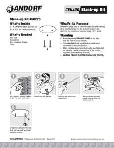 Jandorf 60220 Blank-Up Kit, Ceiling, White, For: Outlet Box After Removal of an Existing Fixture