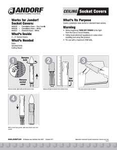 Jandorf 60227 Socket Cover, Standard Base, White, For: Maximum 25 W Bulb, Pack of 3