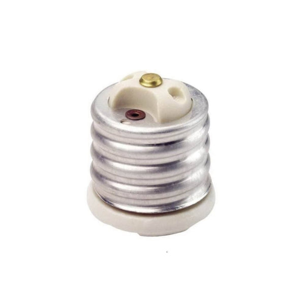 Leviton 000-08681-000 Adapter, Mogul to Medium Base, 660 W, Aluminum/Glazed Porcelain, White