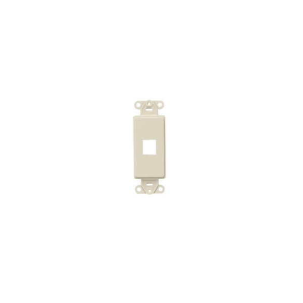 Leviton 41641-00I Wallplate Insert, 2-39/64 in L, 1.29 in W, 1 -Gang, Plastic, Ivory