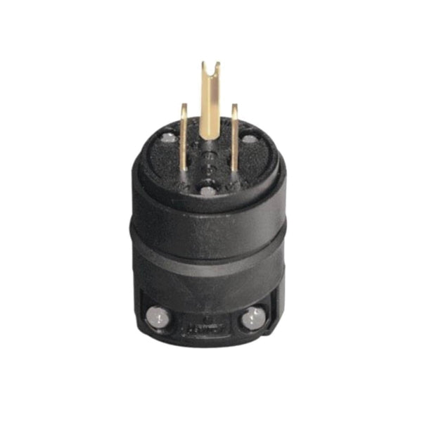 Leviton 000-515PR-000 Electrical Plug, Straight Blade, 15/64 to 45/64 in, 2-Pole, 15 A, 125 V, NEMA: NEMA 5-15P, Black