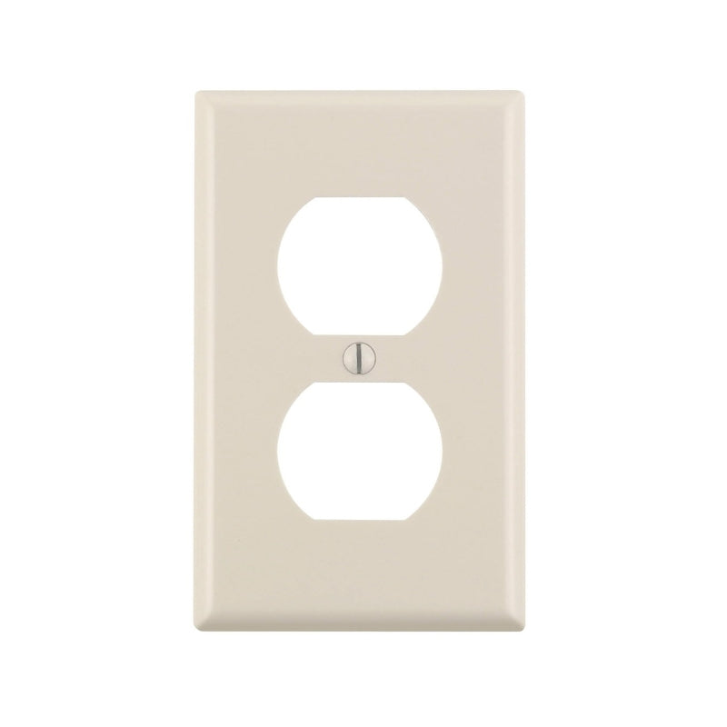 Leviton 78003 Wallplate, 4-1/2 in L, 2-3/4 in W, Standard, 1-Gang, Thermoset, Light Almond, Smooth, Device Mounting