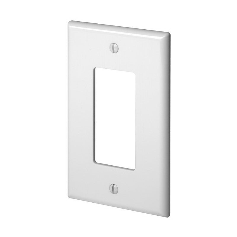 Decora 0PJ26-W Wallplate, 4.88 in L, 3.13 in W, 1-Gang, Nylon, White