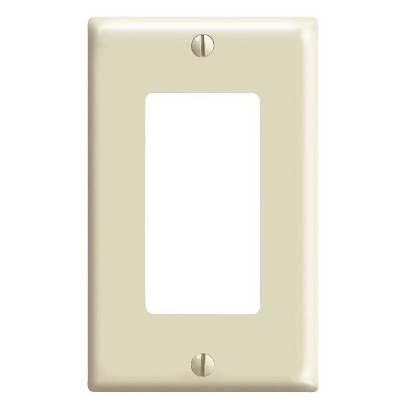 Decora 80401-M25-IMP Wallplate Pack, 4-1/2 in L, 2-3/4 in W, 1-Gang, Plastic, Ivory, Smooth