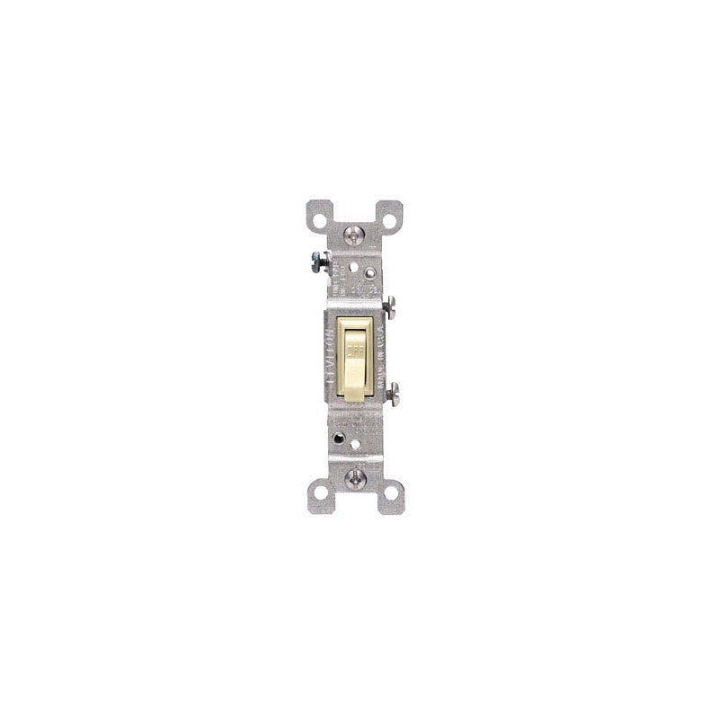 Leviton S01-01451-2IS Switch, 15 A, 120 V, Push-In Terminal, Thermoplastic Housing Material, Ivory