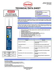 Loctite PL 1390603 Project Construction Adhesive, Tan, 10 oz Cartridge