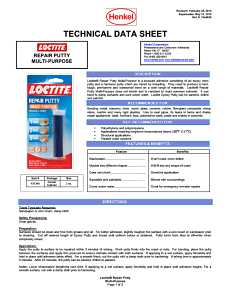 Loctite 1999131/431348 All-Purpose Repair Putty, Solid, Blue/White, 2 oz Carded Cylinder