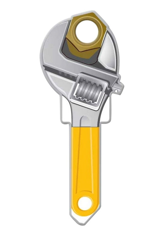 Lucky Line Key Shapes Series B123S Key Blank, Brass, Enamel-Coated, For: Schlage Keyway Locks, Pack of 5