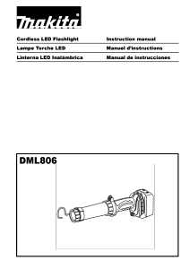Makita DML806 Lantern/Flashlight, 18 V Battery, Lithium-Ion Battery, LED Bulb, 240 Lumens, 59 hr Run Time