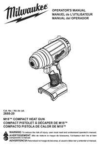 Milwaukee M12 2688-20 Compact Heat Gun, Tool Only, 18 V