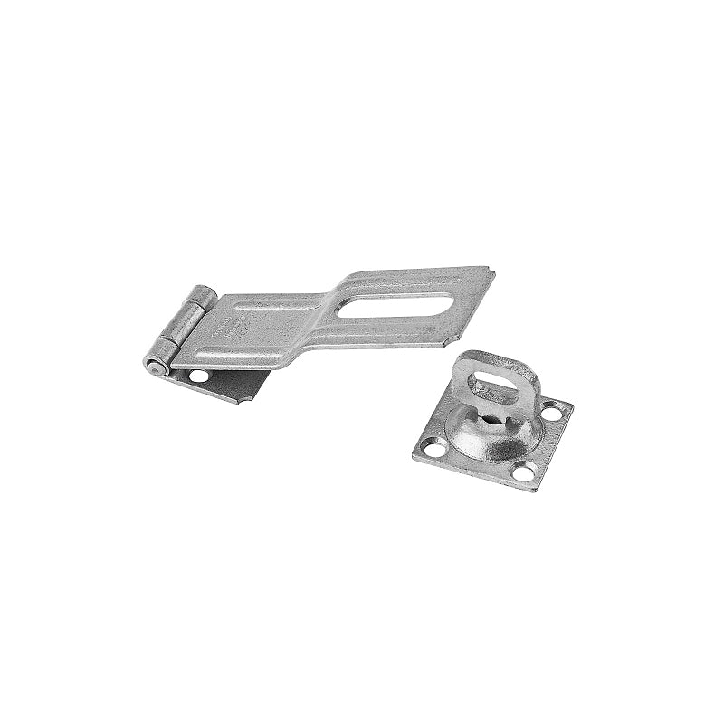 National Hardware V32 Series N103-069 Safety Hasp, 4-1/2 in L, 1-1/2 in W, Steel, 0.41 in Dia Shackle, Swivel Staple