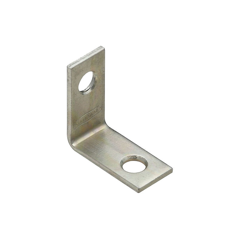 National Hardware V115 Series N113-050 Corner Brace, 1.07 in L, 1/2 in W, 1.07 in H, Steel, Zinc, 0.07 in Thick Material