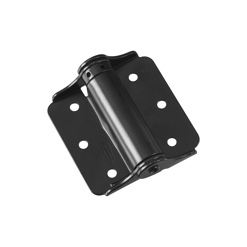 National Hardware N114-975 Door Hinge, 0.08 in Thick Door Leaf, 3 in L x 3 in W, Steel, Black, 6-Mounting Hole, 25 lb