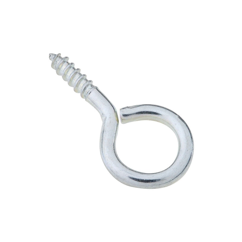 National Hardware N119-081 Screw Eye, #12, 0.1 in Dia Wire, 0.44 in L Thread, 1.19 in OAL, 10 lb Working Load, Steel