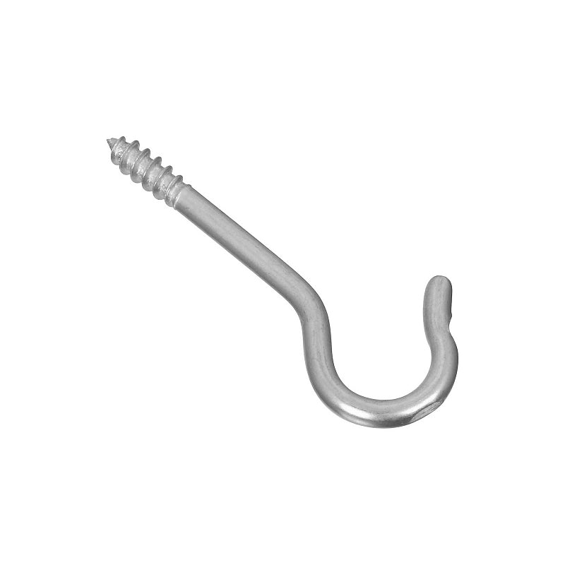National Hardware V2040 Series N120-659 Ceiling Hook, 10 lb Working Load, #12, Steel, Zinc