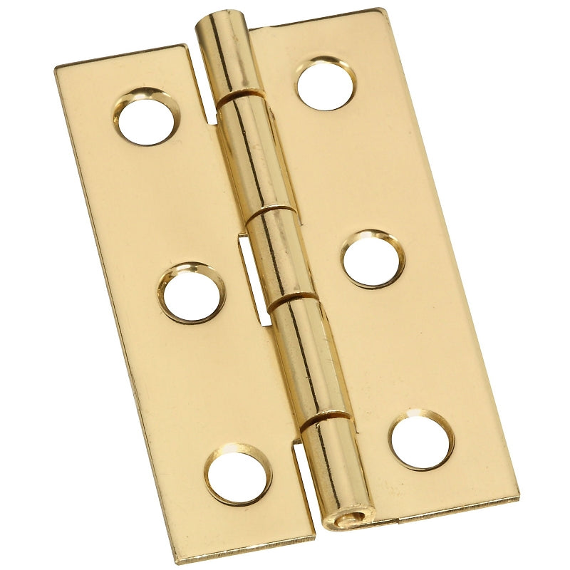 National Hardware N211-300 Series Decorative Narrow Hinge, 2 in L x 1.19 in W Dimensions, 2 in H Door Leaf, Brass, 5 lb