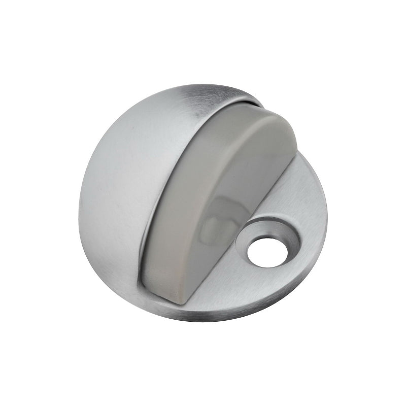National Hardware V1936 Series N215-830 Door Stop, 1-3/4 in Dia Base, Brass/Rubber, Chrome-Plated