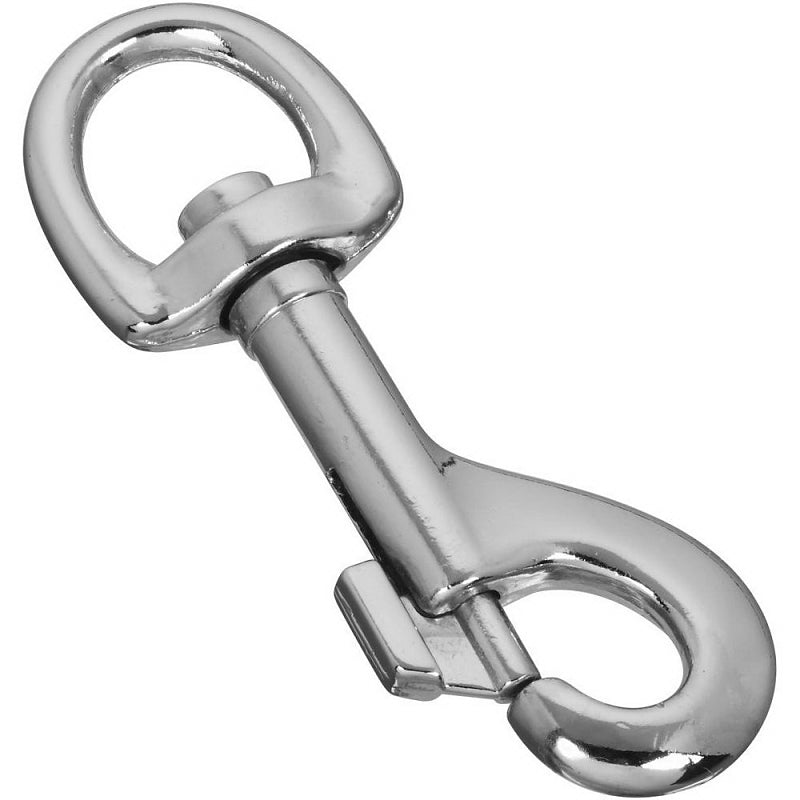 National Hardware 3003BC Series N222-604 Bolt Snap, 120 lb Working Load, Zinc, Nickel-Plated