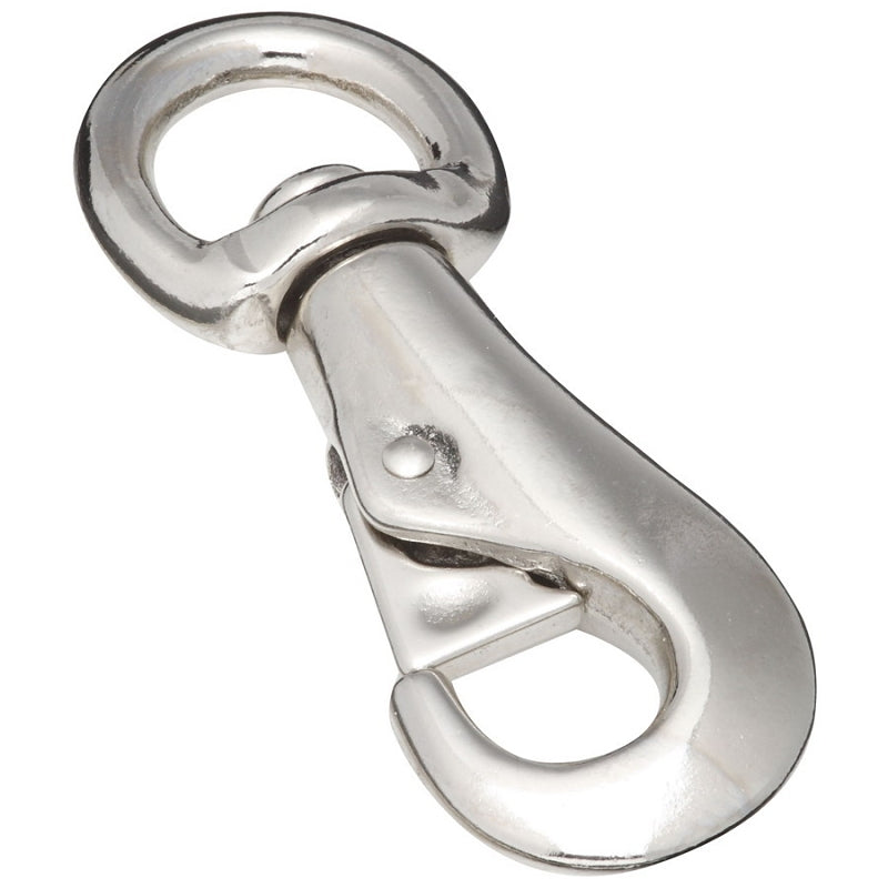 National Hardware 3143BC Series N222-976 Bull Snap, 550 lb Working Load, Iron, Nickel-Plated
