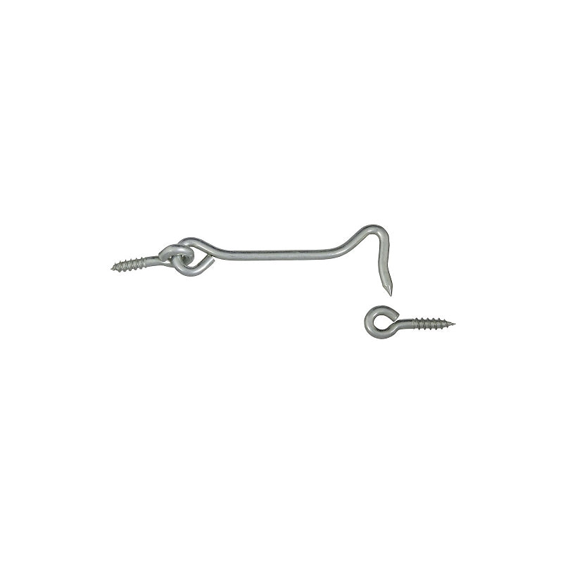 National Hardware V2000 Series N226-373 Hook and Eye, 4 in L Dimensions, Steel, Zinc, 1/PK