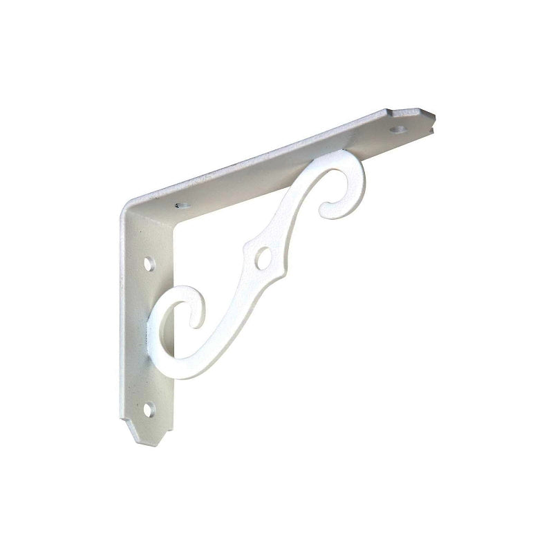 National Hardware 152BC Series N229-385 Shelf Bracket, 80 lb, 5 in L, 0.94 in H, Steel, Antique White