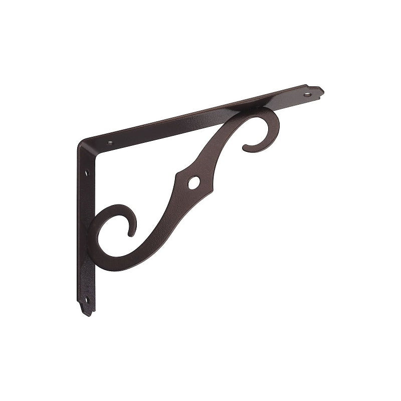 National Hardware 152BC Series N229-435 Shelf Bracket, 80 lb, 8 in L, 0.94 in H, Steel, Antique Bronze