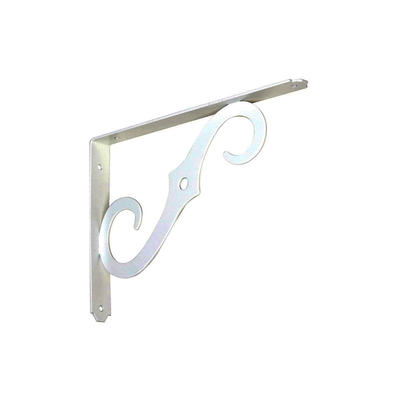 National Hardware 152BC Series N229-443 Shelf Bracket, 100 lb, 10 in L, 0.94 in H, Steel, Antique White