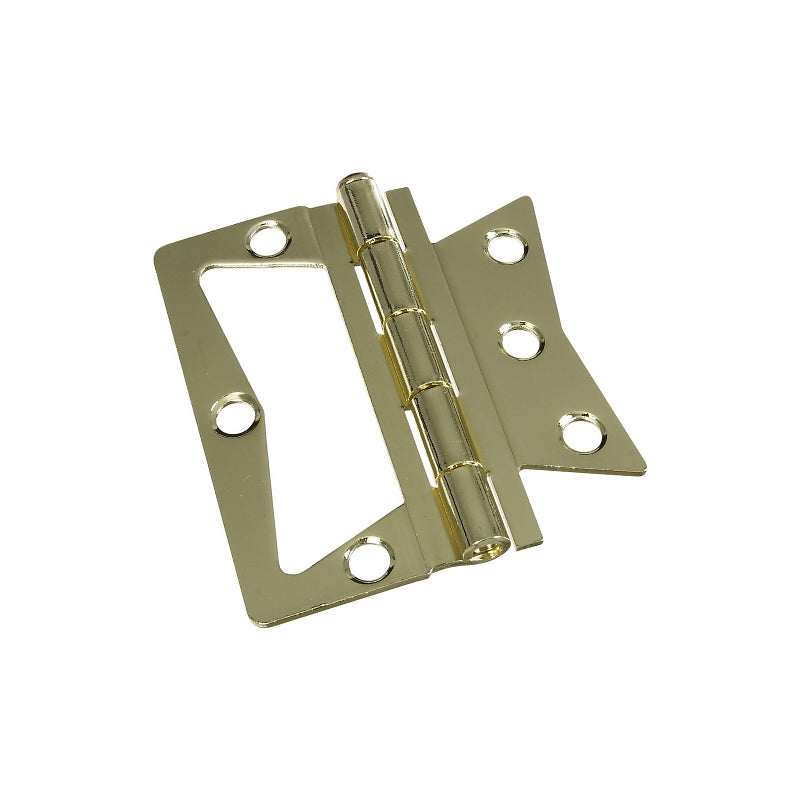National Hardware N244-806 Door Hinge, 3-1/2 in W Door Leaf, Steel, Brass, Surface Mounting, Tight Pin